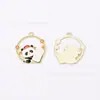 Acessórios de Joias Folha Verde Panda DIY Design Original Estilo Chinês Pulseira Pingente Chaveiro Corrente de Celular Pingente