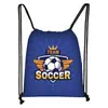 Bolsa com Cordão para Futebol da Copa do Mundo Transfronteiriça de 2026 com Estampa do Logo da Equipe, Mochila com Cordão de Poliéster, Bolsa de Armazenamento de Grande Capacidade
