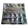 Bandeja de ovos média para 10 ovos, bandeja de embalagem de ovos com terra, bandeja de plástico transparente descartável espessa para ovos