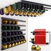 Para Estante de Almacenamiento Nestle Nespresso Cinta de Doble Propósito Ahorro de Espacio Colgante de Pared Sin Perforaciones Estante de Almacenamiento de Café