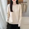 Suéter de Punto Nuevo Otoño/Invierno 2026 Lana Pura Cuello Redondo Manga Larga para Mujer Pentagrama Trenzado Holgado Suéter de Lana Top