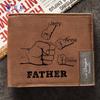 Billetera de puño transfronteriza billetera corta versión horizontal día del padre novio regalo de vacaciones billeteras para hombre con letras fabricantes