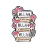 Broche de Metal com Texto Simples de Desenho Animado Formato de Envelope Flor Pin de Esmalte Insígnia de Decoração para Roupa