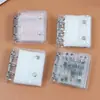 Almacenamiento de Uñas Fresco y Elegante con Doble Cremallera Seleccionado Cuidadosamente Libro Transparente de PVC para Colección de Uñas Álbum de Mini Almacenamiento Desmontable de Hojas Sueltas