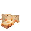 Edredón de almohada con dibujos animados para tostadas, doble uso, dos en uno, para el almuerzo, grueso, plegable, para coche, manta de oficina