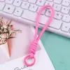 Cordão Criativo para Celular DIY Acessórios de Chaveiro Corda Curta Colorida Boneca Corrente de Corda para Celular Corda Trançada Anti-Perda