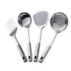 Conjunto de utensílios de cozinha de aço inoxidável para sopa, espátula, utensílios de cozinha, escorredor de cozinha, colher para fritar, espátula de cozinha