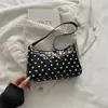 Bolso de Mano y Hombro de Estilo Perezoso de Moda para Viajes Diarios 2026 Nuevo Verano Pequeño de Puntos de Moda Pequeño Fresco Bolso Cruzado