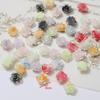 20 Peças de Flores de Resina Luminosa de 8mm, Rosas Pequenas, Coloridas DIY Manicure Brincos, Joias, Acessórios para Capa de Celular