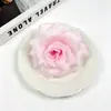 10cm Cabeça de Flor Rosa com Diamante Sintético Tecido de Seda Flor Artificial Decoração Floral de Casamento Cascata de Flores ao Ar Livre Bolo Floral DIY