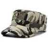 Gorra Plana Camuflada para Hombre con Letras Bordadas Sombrero de Sol para Exteriores Resistente al Desgaste Transpirable Táctica Casual Gorra de Béisbol de Ala Corta