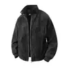 Otoño 2026 Nuevo Chaqueta Abrigo Casual para Hombre con Teñido Anudado de Piel Sintética Top para Hombre