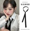 Corbata Sana Mismo Estilo Rayas Diagonales 2025 Moda Versión Coreana Estilo Universitario Lindo Accesorio de Bufanda Versátil para Mujer