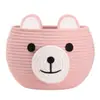 Cesta de Armazenamento de Corda de Algodão com Urso de Desenho Animado Personalizado para Quarto Infantil, Organizador de Brinquedos e Roupas, Cesto de Armazenamento para Itens Diversos de Mesa e Lanches
