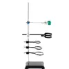 Soporte de Hierro para Laboratorio Químico Soporte de Titulación de Mármol Trípode de Hierro Pinza para Matraz Pinza para Vaso de Precipitado Pinzas para Crisol Trípode