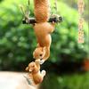 Pingentes de Escalada Ornamentos Animal Esquilo Pendurado na Parede Vaso de Jardim Externo Pendurado Pátio Árvore de Escalada Tubo de Paisagismo Decoração