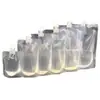 Bolsa com Bico Transparente, Espessada, Feita Sob Medida, Grau Alimentício, para Embalagem de Leite de Soja, Bebida, Líquido de Ervas, Líquido de Café, Bolsa com Bico Auto-Suportável