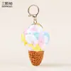 Llavero Creativo de Peluche Colorido de Helado para Mujer, Lindo Dibujo Animado, Conos de Simulación, Colgante para Bolso de Pareja, Regalo Pequeño