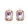 Yiwu colgante rectangular octogonal de acero inoxidable de un solo agujero acero titanio gema diy aretes collar accesorios para tocado material