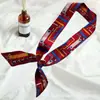 Lenço de Seda Longo Pequeno Versátil Gravata Bolsa com Fita de Laço Fita de Cabelo Decoração de Caixa de Presente Lenço Fino Estreito Chanfrado Lenço Pequeno
