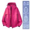Chaqueta 3 en 1 para Mujer 2026 Nueva Primavera/Otoño Exterior Cortavientos Impermeable Trekking en el Tíbet Ropa de Abrigo para Montañismo