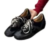 Zapatos de Mujer Estilo Alemán Negro Retro 2026 Otoño Nuevos Zapatos Forrest Gump con Doble Cordón Moda Versátiles Cómodos Zapatos Casuales