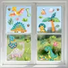 Bosque de Dinosaurios Transfronterizo Dibujos Animados Acuarela Ventana Armario Hogar Guardería Habitación Infantil Decoración PVC Vidrio Electrostático