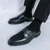 Zapatillas de Cuero Transpirables de Verano de Talla Grande para Hombre, Estilo Perezoso, Europeas y Americanas, Británicas, Ligeras de Lujo, Sin Talón, Slip-On