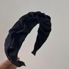 Arco de cabelo francês de abas largas plissado retrô elegante internet-famoso mesmo estilo arco de cabelo alto craniano superior pressão cabelo saída acessórios de cabelo grampos de cabelo