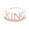 Diadema de corona de cumpleaños KING para hombre más vendida transfronteriza, tocado para disfraz de fiesta con traje incrustado de diamantes