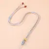 Colar Corda Trançada Coroa Pérola Degradê Pingente Ajustável Cordão Acessórios DIY Hanfu Venda Direta da Fábrica