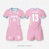 Conjunto de Uniforme de Vôlei, Camisa de Vôlei Feminina com Design Estampado, Traje Esportivo Respirável de Secagem Rápida, Uniforme de Vôlei Estampado Digital em Corpo Inteiro