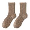 Calcetines de lana hasta la pantorrilla para mujer en primavera y otoño, engrosados, cálidos y a prueba de frío, calcetines largos a rayas hasta la pantorrilla para niñas