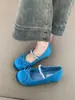 Zapatos Mary Jane que aumentan la altura para mujeres bajitas, nuevos zapatos planos de ballet satinados con pedrería estilo hada gentil francés 2025