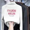 Roupa íntima infantil quente de gola alta parcial para outono e inverno, top estiloso de manga comprida para meninas, camiseta básica redonda de veludo alemão da moda