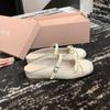 Zapatos Planos de Ballet para Mujer Estilo Mamá Uva Lazo Francés Aumentadores de Altura, Mocasines de Verano para Exteriores con Punta Cerrada