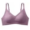 Tailandia Ropa Interior Fina Sin Marcas para Mujer Sin Aro Pecho Pequeño Push-up Anti-caída Parm Soporte Suave Tirante