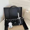 Popular bolso tipo baguette estilo coreano con lazo y lunares, bolso de hombro para mujer, nuevo bolso de hombro de moda para el día a día de Henggeng, transfronterizo