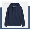 Superventas Transfronterizo Rl Marca de Moda Polo Lujo para Hombre Casual con Cremallera Color Sólido Bordado Logo de Caballo Sudadera con Capucha