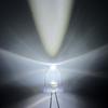 Lámpara de diodo emisor de luz LED blanca de cabeza redonda brillante de 8 mm, cuentas F8, luz blanca de cabello blanco transparente, luz blanca