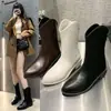 Nuevas Botas de Tobillo Versátiles Estilo Vaquero Occidental para Mujer 2026 Otoño/Invierno Exportación Nueva Punta Puntiaguda Cuello en V Pequeño Tacón Grueso Comercio Transfronterizo