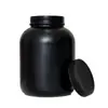 Contenedor de Polvo de Proteína de 5 Libras Negro Botella de Polvo Sustituto de Comida Tarro de Plástico Pe para Leche en Polvo para Bebés 2000g Contenedor de Polvo para Ganar Músculo