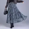 Falda casual de línea A de cintura alta que cubre las caderas, con pliegues fluidos, nuevo estilo de verano 2026 para mujer, falda larga holgada y estilizada