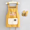 Avental de Desenho Animado Repelente à Água para Cozinha Doméstica, Avental Fofo, Roupa de Trabalho Fashion com Estampa para Catering, Anti-Manchas e Respirável