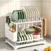 Escurridor de platos de cocina, estante de almacenamiento de platos, escurridor de secado de tazones para encimera de cocina, escurridor de platos de almacenamiento pequeño, escurridor de platos