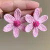 Brincos de flores coloridas 2025 Novas explosões Design de nicho Sense Temperamento avançado Brincos de personalidade exagerada exclusivos para mulheres