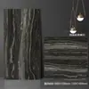 Azulejo Cerámico de Lujo Guangdong 750X1500 con Patrón Gris Negro Brillante para Sala de Estar, Comedor, KTV, Paredes y Suelos con Textura de Mármol Blanco