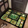 Felpudo de entrada de dibujos animados retro hecho de tierra de diatomeas, alfombrilla absorbente y antideslizante para el baño y el inodoro del hogar
