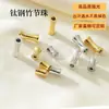 Acero de Titanio Junta de Bambú Cuentas con Agujero Pasante Electrochapado al Vacío Color Oro 18K Conservación del Color Cuentas Sueltas Materiales para Pulsera con Cuentas DIY Colgante