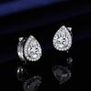 Brincos de diamante simulado de transmissão ao vivo femininos ins amor agulha de prata esterlina S925 micro cravação seis garras brincos de diamante de alto carbono brincos